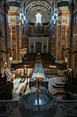 Interior of the Monopoli Cathedral, otherwise the Basilica of the Madonna della Madia, Monopoli, Italy