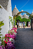 UNESCO World Heritage site Rione Monti trulli district in Alberobello, Puglia, Italy