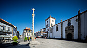 Bragança, Portugal, July 21 2025, Praça da Sé showcases Bragança's cathedral square under bright sunlight, where stone history and serene atmosphere unite beautifully.