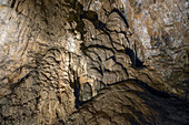 Flowstone speleothems in the Big Room in the Middle Cave, Timpanogos Cave National Monument, Utah.