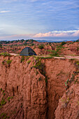 Camping tents in the Tatacoa Desert, Colombia