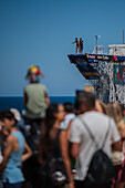 Thousands of enthusiasts and spectators have gathered for the Red Bull Cliff Diving World Series, where Spain’s Carlos Gimeno and Australia’s Rhiannan Iffland claimed victory, Polignano a Mare, Italy
