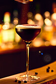 Espresso Martini with cocoa powder