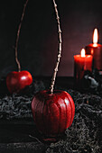 Blood red Halloween apples