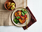 Meadow mushrooms 'Parmigiana'