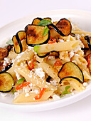 Pasta Alla Norma Bianca with aubergines and ricotta