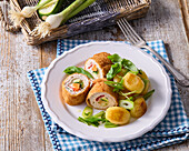 Italian turkey rolls with vegetables