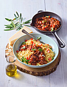 Sicilian spaghetti with beef