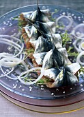 Rolled and stuffed sardines