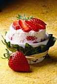 strawberry iced soufflé