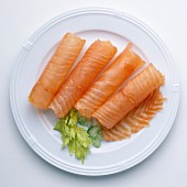 Smoked salmon rolls