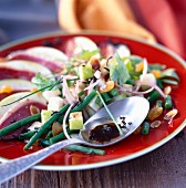Smoked fillet of duck breast salad with Imperial Wedding tea