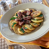 Duck gizzards with potatoes