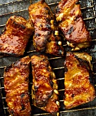 Grilled pork spare ribs