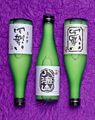 bottles of sake rice wine