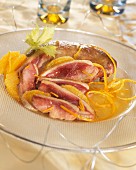 Duck breast with orange