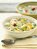 Thai soup with corn