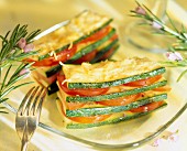 Zucchini and tomato lasagnes