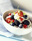 Fromage frais with summer fruit
