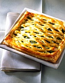 Swiss chard and courgettes in flaky pastry