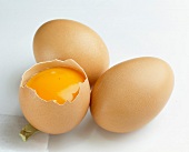 Fresh eggs with yolk