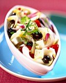 Greek salad with chicory