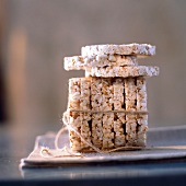 puffed rice and spelt cakes
