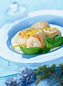 Scallops with citrus- fruit