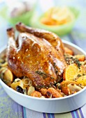 Roast chicken with orange and fennel seeds