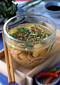 Chinese prawn and noodle soup
