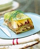 Two melon and ham terrine