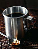 Café brûlot (Kaffee mit Cognac und Orangenlikör)