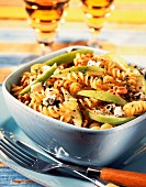 Fusilli corkscrew pasta salad