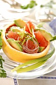 Avocado, grapefruit and vermicelli salad