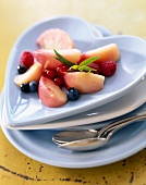 summer fruit with verbena