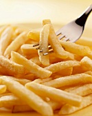 Fries with fork