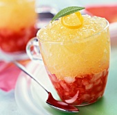 Mixed strawberries and citrus fruit jelly