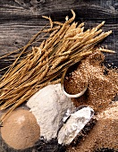 Wheat, grains and flour