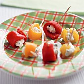Peppers stuffed with goat's cheese