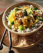 Lamb curry with coconut milk