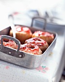 Baked apples with redcurrant jelly