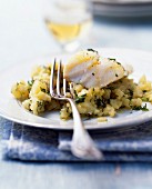 Flaked cod and mashed potato