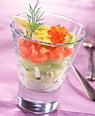 Cucumber and fish egg salad