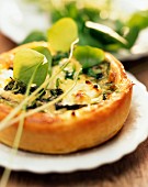 Cress and goat's cheese savoury tartlet