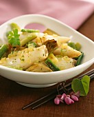Pan-fried squid and artichokes