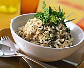 Risotto with herbs and capers