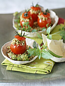 Tomatoes stuffed with quinoa
