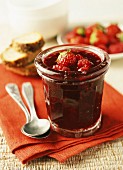 Strawberry and raspberry jam