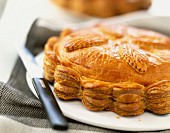 Galette des Rois almond flaky pastry cake