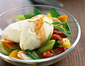 Quenelles with vegetables